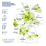 Standorte Zuckerfabriken und Zuckerrübenanbau Deutschland